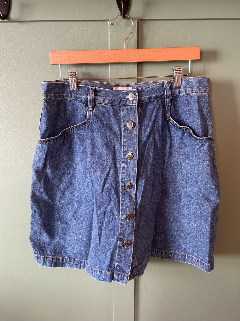 Westport Blue Denim Button-Front Skort